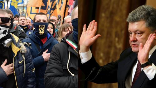 Я тебя породил, я тебя и убью: Украинские националисты «пропиарились» перед выборами избиением Порошенко - «Новости»