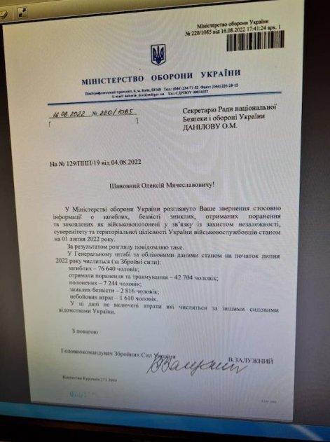 В сети публикуют документ о потерях ВСУ - «Новости Дня»